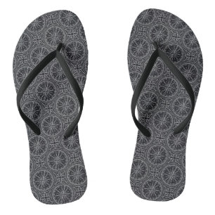 Wind Rose Compass Pattern Flip Flops