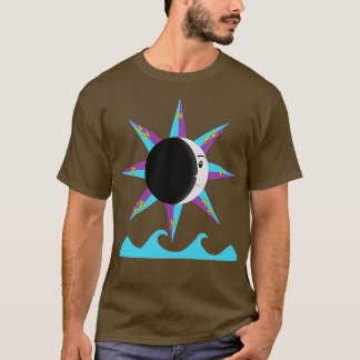 Wind rose with moon and sea TShirt
