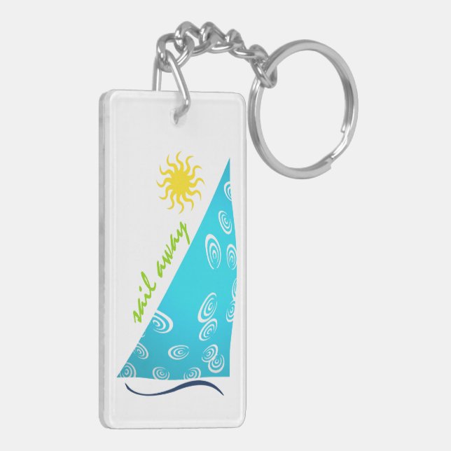 Wind, Sail and Sun Keychain (Back Left)