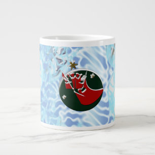 Wind Santa Claus Sock Large Coffee Mug