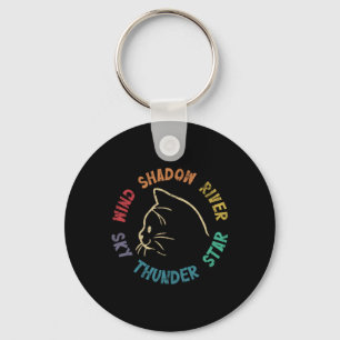 Wind Shadow River Star Thunder Sky Cat Feline Pull Keychain