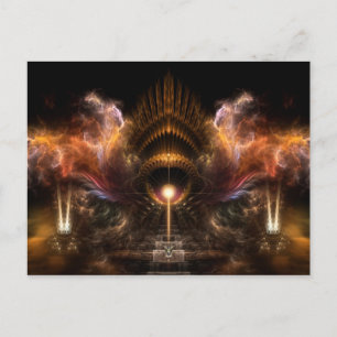 Wind Storm Fractal Art Postcard