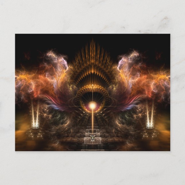 Wind Storm Fractal Art Postcard (Front)