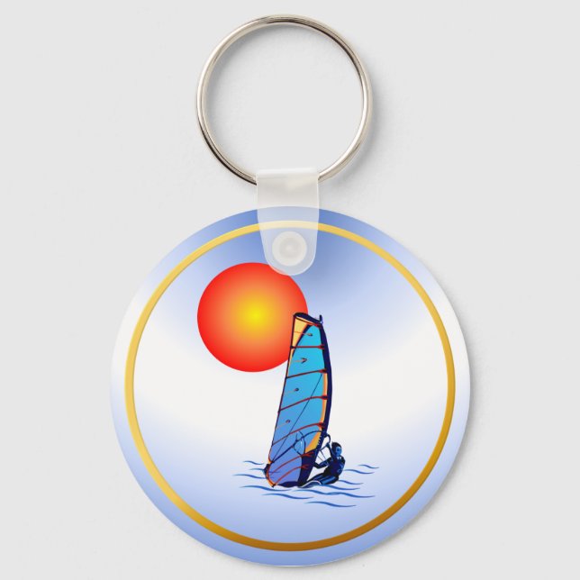Wind Surf-Circle Keychain (Front)