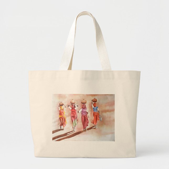 wind swept large tote bag (Front)