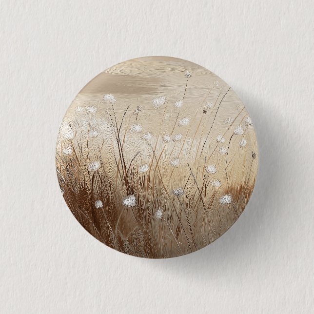 Wind-Swept Wildflowers #1  1 Inch Round Button (Front)