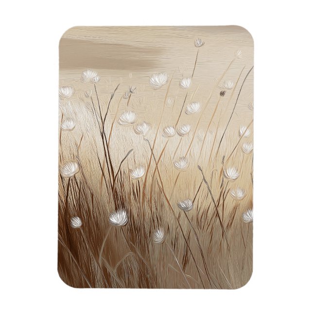 Wind-Swept Wildflowers #1  Magnet (Vertical)