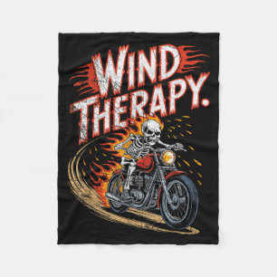 Wind Therapy Motorbike Motorcycle Men Women  Fleece Blanket