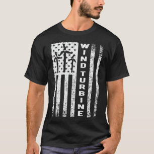 Wind Turbine Flag Wind Power Outfit Windmill Oper T-Shirt