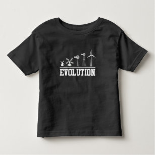 Wind Turbine History Clean Energy Evolution Toddler T-shirt