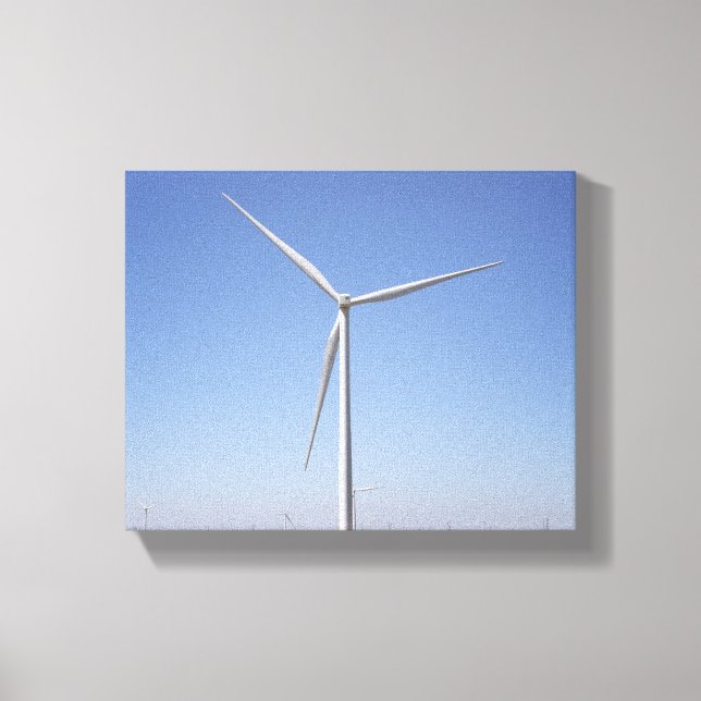 Wind Turbine in a Rural Oklahoma Field Colour 8x10 Canvas Print (Front)