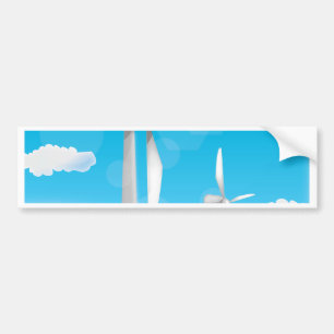 Wind Turbine renewable engery Bumper Sticker