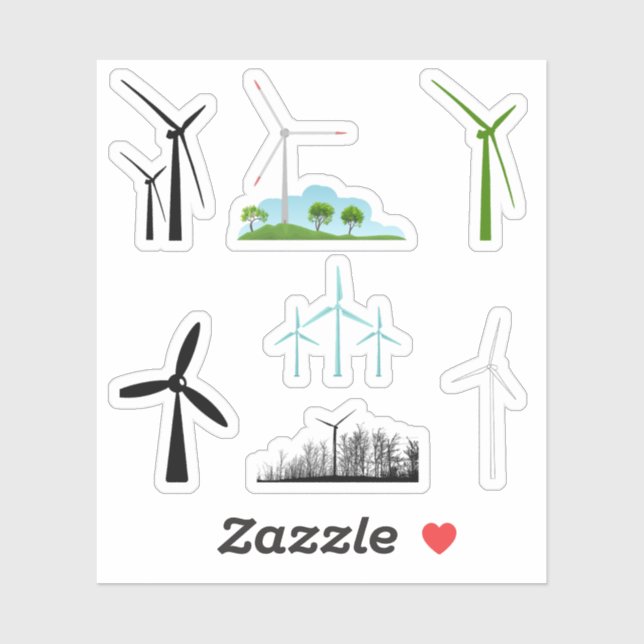 Wind Turbine Stickers (Sheet)