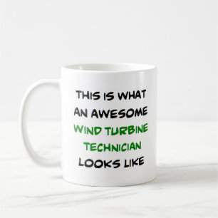wind turbine technician, awesome coffee mug