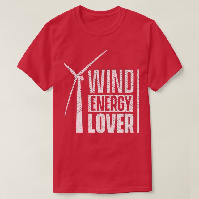 Wind turbine wind power renewable energy 19 T-Shirt (Design Front)