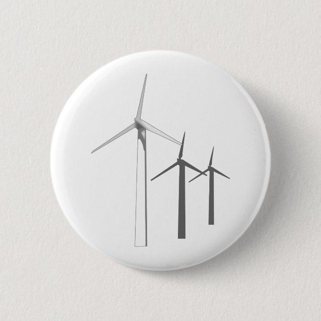 Wind Turbines 2 Inch Round Button (Front)