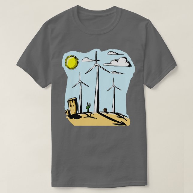 wind turbines 3 T-Shirt (Design Front)