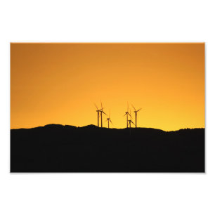 Wind Turbines at Sunset Photo Print