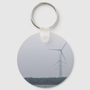 Wind turbines generate power keychain