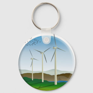 Wind Turbines Keychain