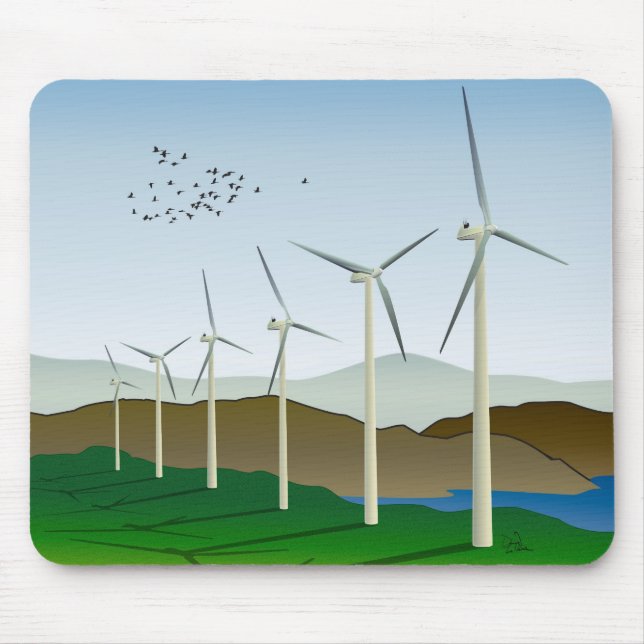 Wind Turbines Mouse Pad (Front)