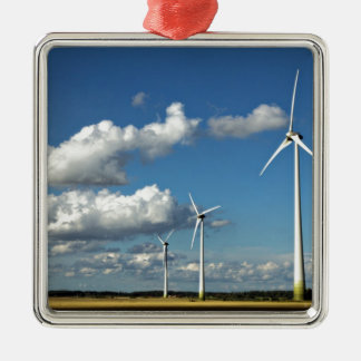 Wind turbines on the roadside metal ornament