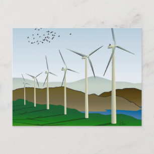 Wind Turbines Postcard
