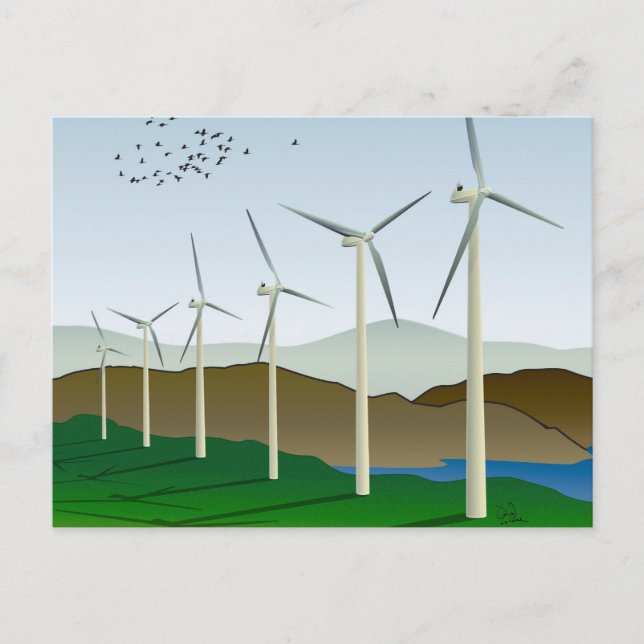 Wind Turbines Postcard (Front)