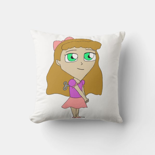 wind up chibi throw pillow (Front)