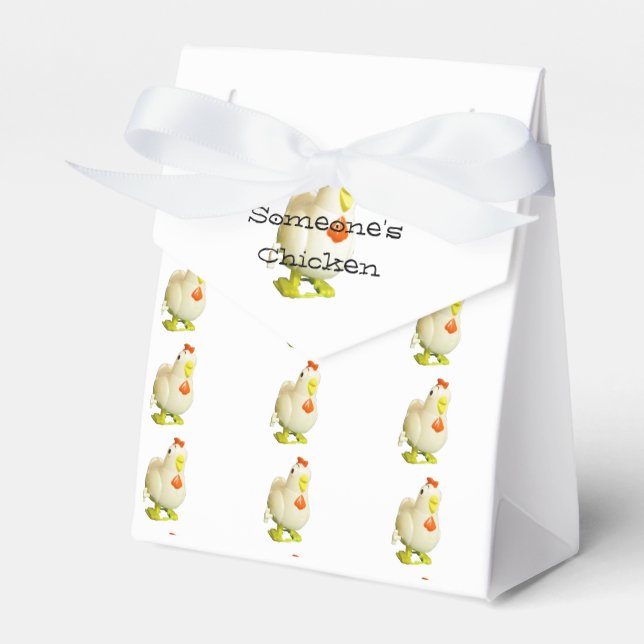 Wind Up Chicken add your name Favor Box (Front Side)