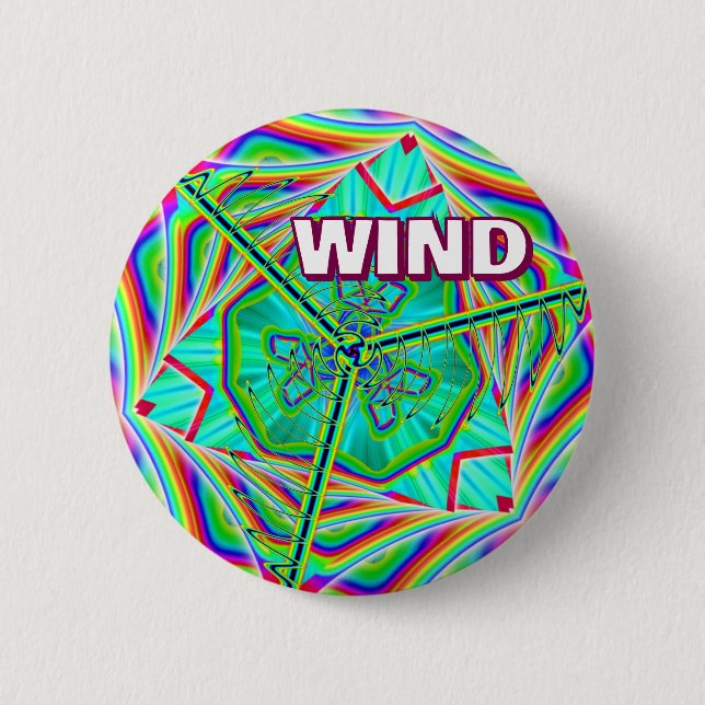 WIND (you may change the word) 2 Inch Round Button (Front)