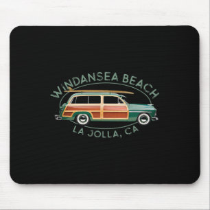 Windansea Beach, La Jolla, California Vintage Surf Mouse Pad