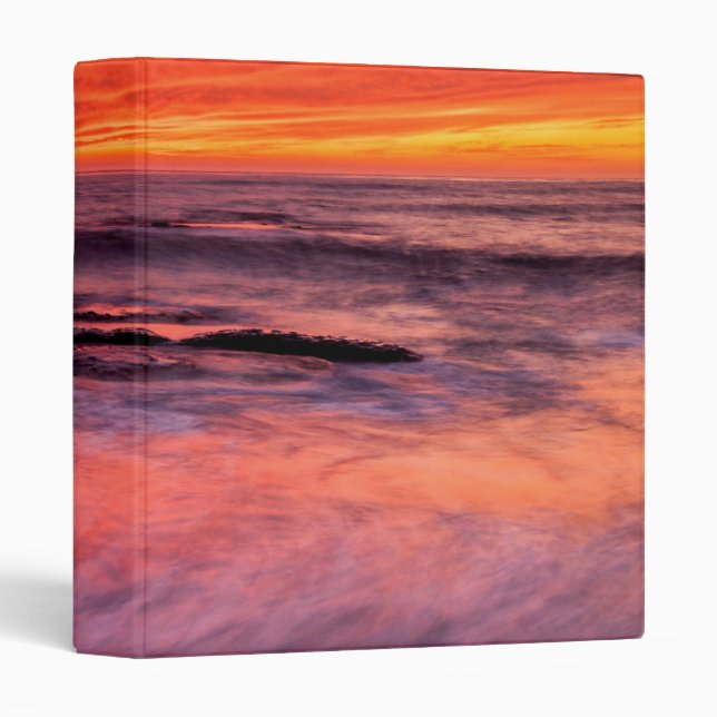 Windansea Beach Red Sunset Binder (Front/Spine)
