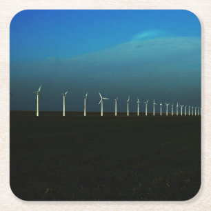 Windfarm coastercna square paper coaster