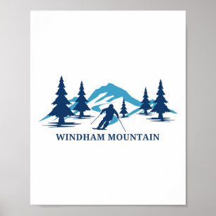 Windham Mountain New York Ski Resort Skiing Skier Poster