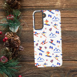 Windham Mountain New York Ski Snowboard Pattern Samsung Galaxy Case<br><div class="desc">A funny winter skiing seamless pattern for the ski resort Windham Mountain in Great Northern Catskills,  New York State,  USA,  North America.  Perfect gift idea for winter sports lovers: ski,  snowboard,  freestyle,  ski jump,  cross-country skiing.</div>
