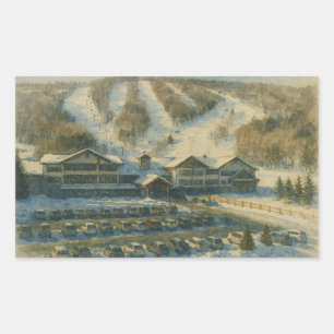 Windham Mountain Ski Lodge – NY Winter Watercolor Sticker