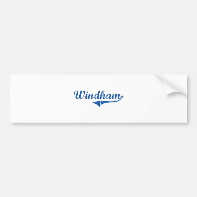Windham New Hampshire Classic Design Bumper Sticker (Front)