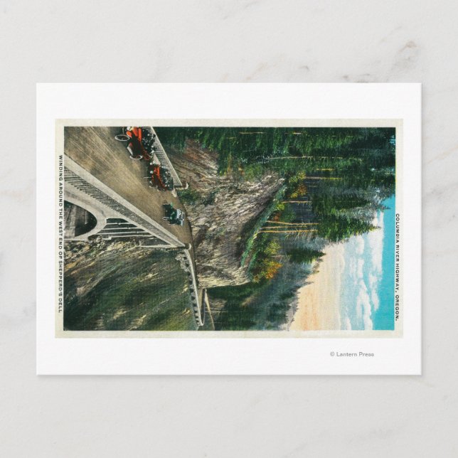 Winding around the West End of Shepperd's Dell Postcard (Front)