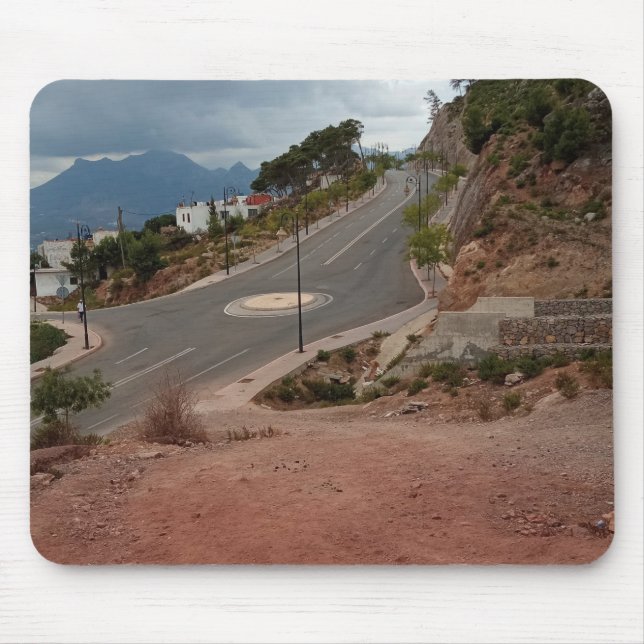 Winding Mountain Road: A Serene Journey Through Na Mouse Pad (Front)