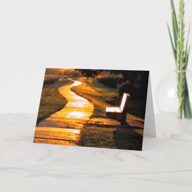 Winding Path Into Sunset Card (Front)