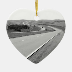 Winding Road Ceramic Ornament