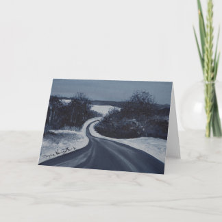 Winding Road in Winter Greeting Card