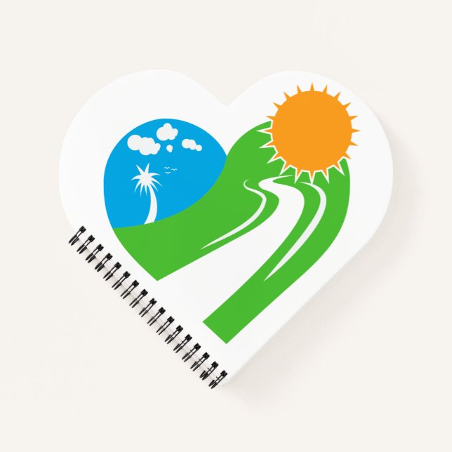Winding Road Nature Heart Notebook (Front)