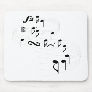 Winding Staff and Notes Mousepad