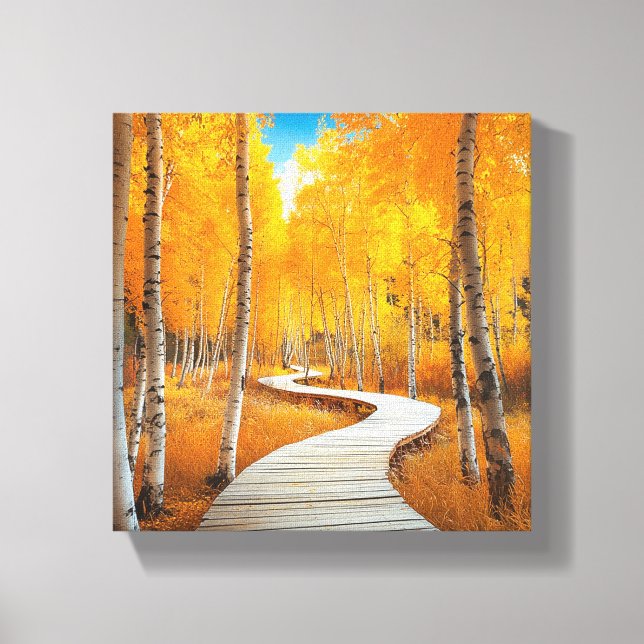 Winding Through the Golden Forest Canvas Print (Front)
