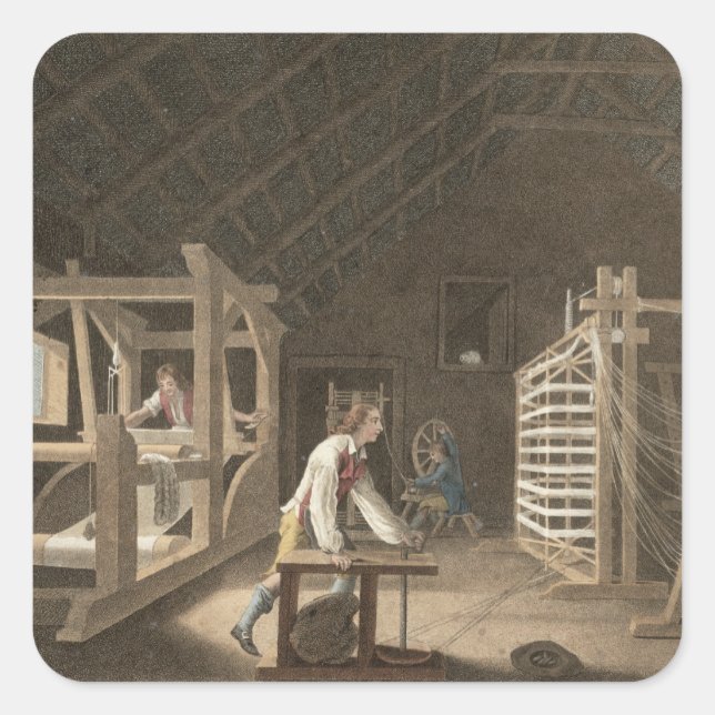 Winding, Warping with a New Improved Warping Mill Square Sticker (Front)