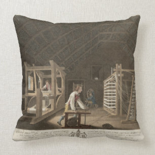Winding, Warping with a New Improved Warping Mill Throw Pillow