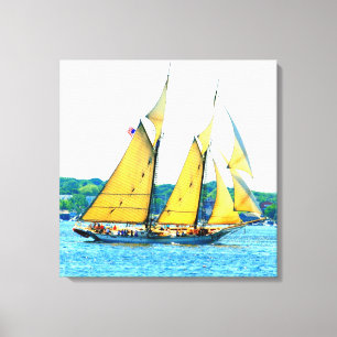 windjammer sailing wrapped canvas