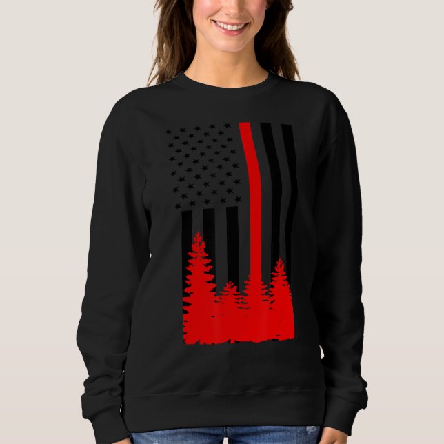 Windland Fireman Firefighter Thin Red Line Honour  Sweatshirt (Front)